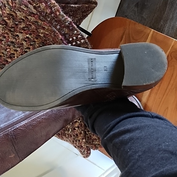 Marc Fisher brown tall leather boots with buckle detail size 8 1/2 - Picture 7 of 15